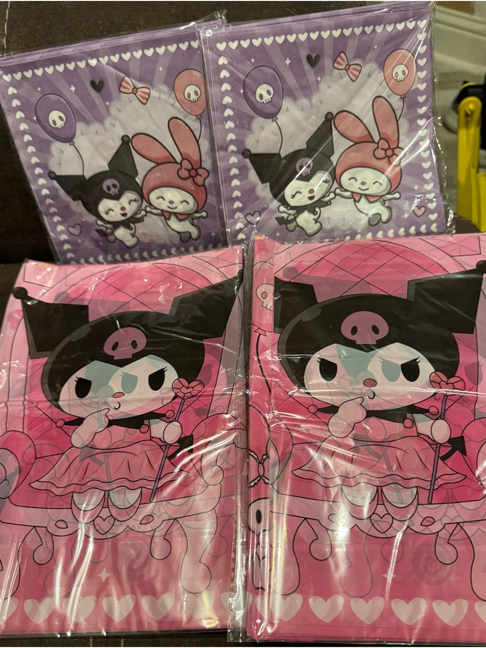 Kuromi Cute Character Pink & Purple Disposable Party Napkins